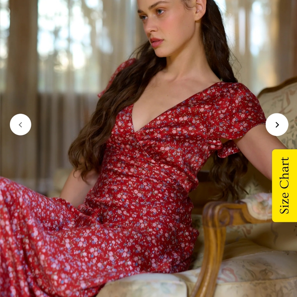 **Last One Left**Selkie The Flutter Slip Dress in Jam Cake - Picture 16 of 16
